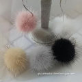 Mink Fur Ball Earring Fur Pom Pom Flower Earrings Fashion Real Mink Hair Ball Dangle Earring for Women and Girls